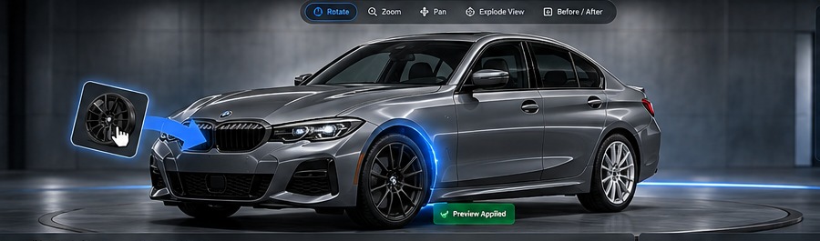 3D car mockup